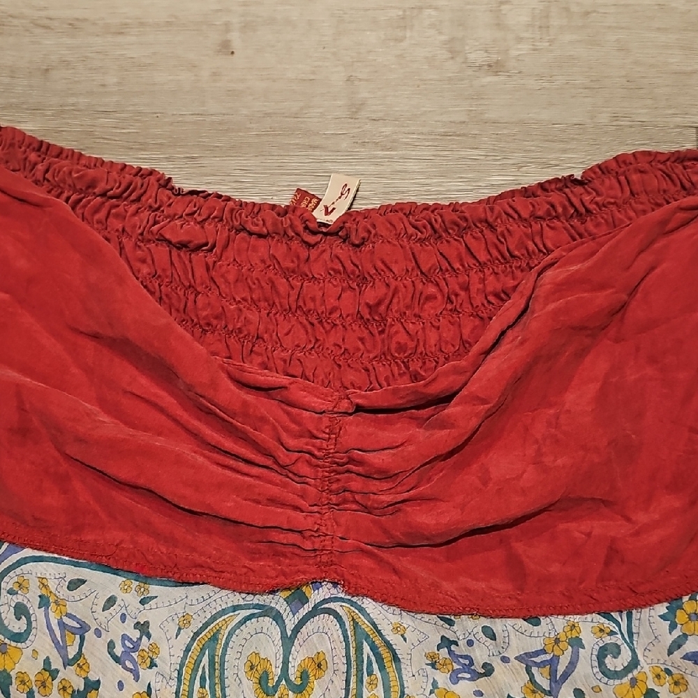 Red and Multicolor Bohemian tube top 7 22/24 plus size by 7 - Picture 4 of 10